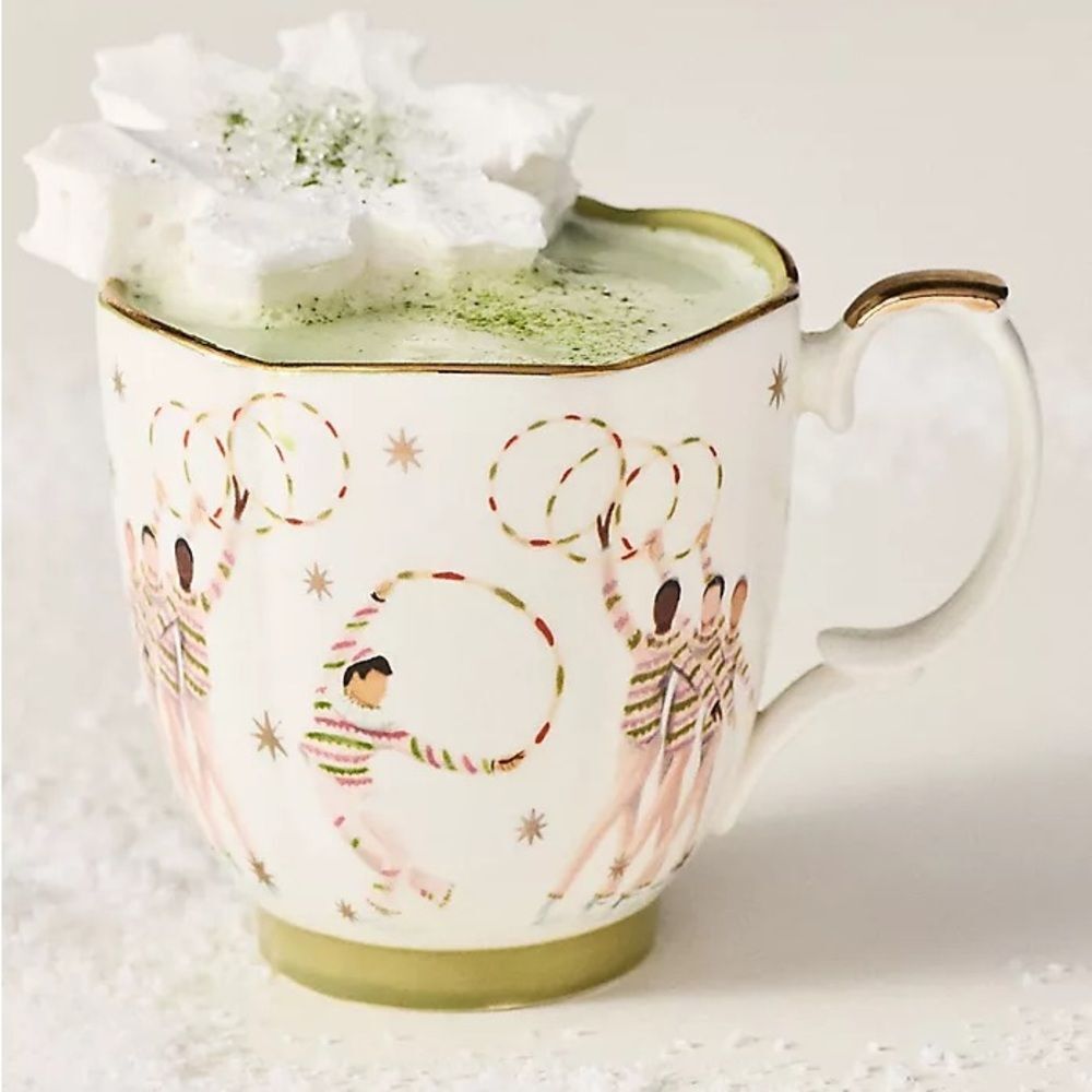 ❤️ NEW NYC Ballet x Anthropologie Mug with Gold Accents - The Nutcracker